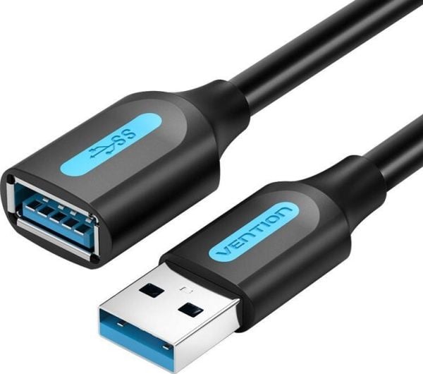 USB 3.0 hann-til-hunn-forlengelseskabel Vention CBHBI 3 m svart PVC