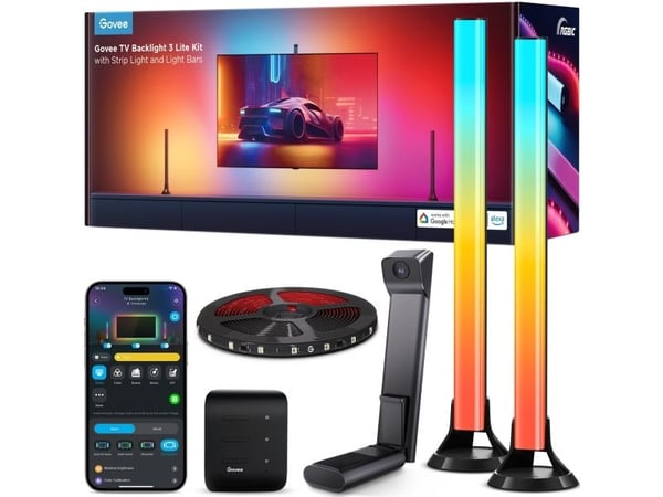Govee TV Backlight 3 Lite Kit With Strip Light and Light Bar