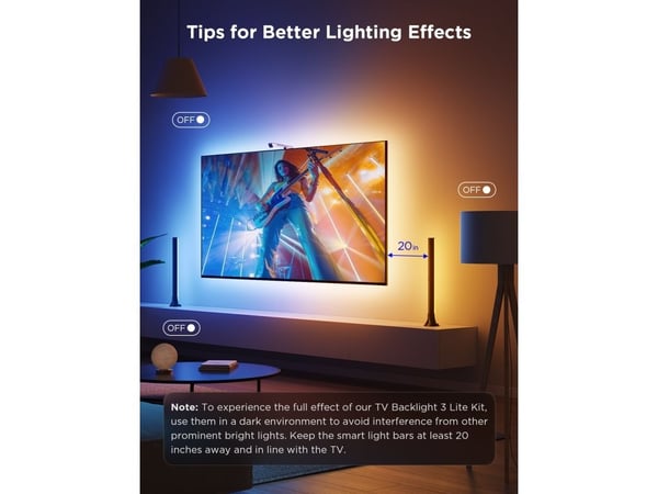 Govee TV Backlight 3 Lite Kit With Strip Light and Light Bar