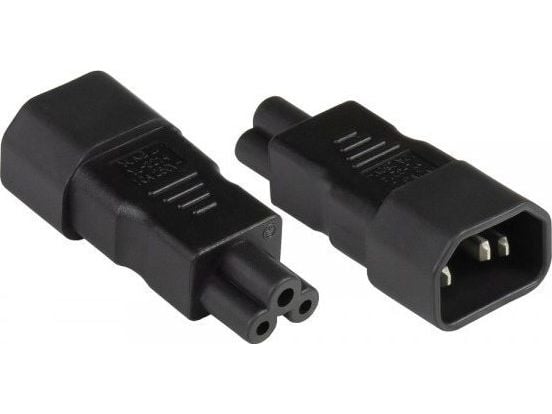 Alcasa PA-1405S, C14, C5, 250 V, 2,5 A, musta, uros-/naarasliitin