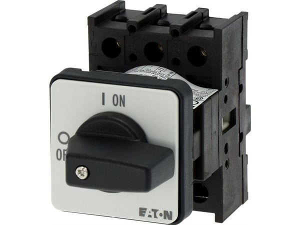 Eaton P1-25/E, Vipukytkin, 3P, Musta, Valkoinen, IP65, 48 mm, 48 mm
