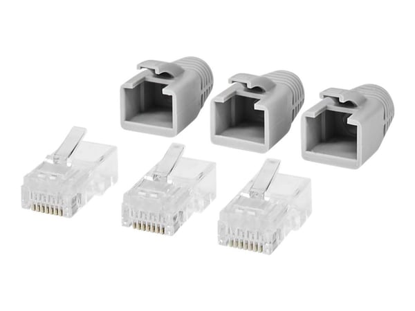 Nedis - Nettverkkontakt - RJ-45 (hann) rett - UTP - CAT 6 - grå (en pakke 10)