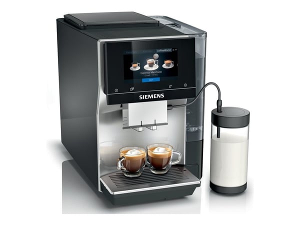 Siemens EQ.700 classic TP715R07 - Automatisk kaffemaskin med melkeskummer - 19 bar - rustfritt stål sølv metallic