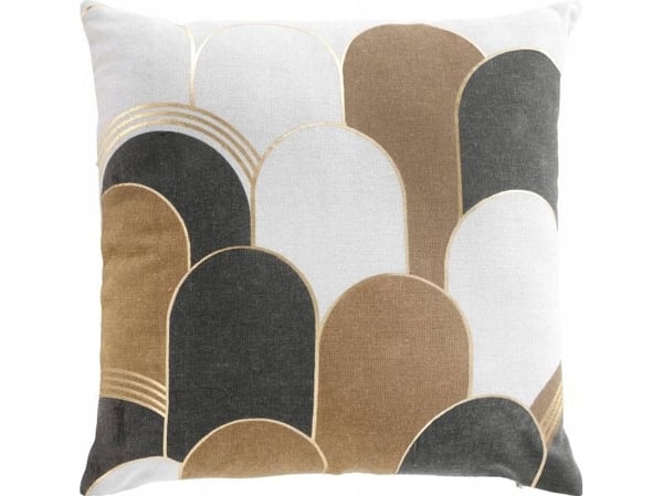 Douceur d`Interieur dekorpute med gyldent mønster 45 x 45 cm