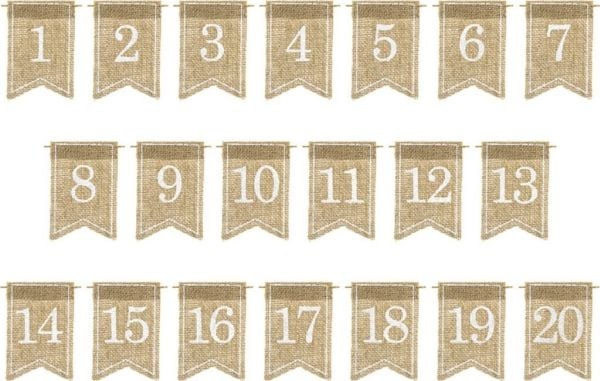 Tabellnummer i hessian, 1 till 20
