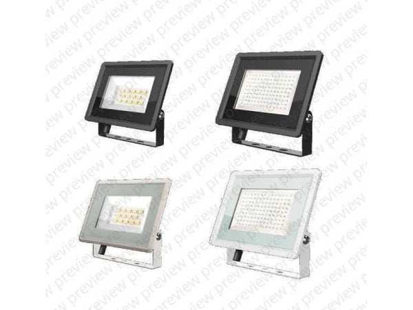 V-TAC LED-projektør 30W SMD F-CLASS svart VT-4934-B 4000K 2510lm
