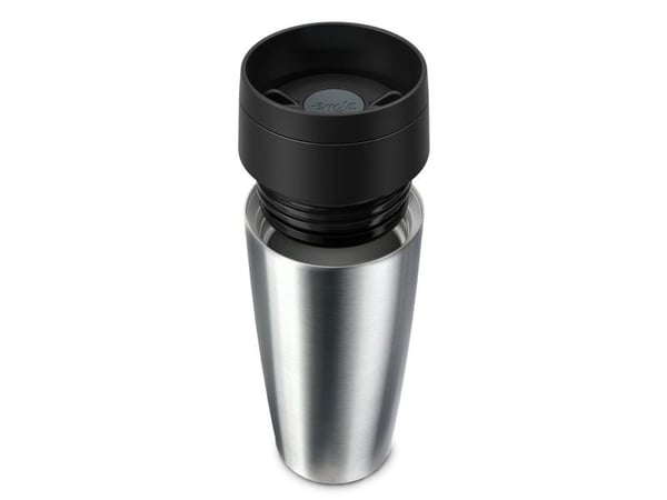 emsa isolert krus TRAVEL MUG Classic, 0,36 L., rustfritt stål, høykvalitets, vakuumisolert rustfritt stålhus, spylesbar - 1 stk (N20201)