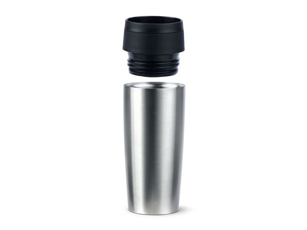 emsa isolert krus TRAVEL MUG Classic, 0,36 L., rustfritt stål, høykvalitets, vakuumisolert rustfritt stålhus, spylesbar - 1 stk (N20201)