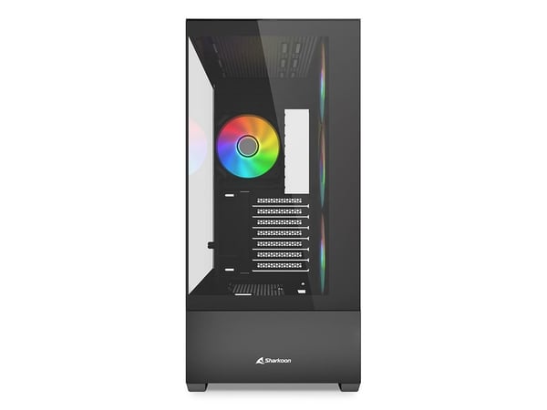 Sharkoon AK6 RGB, PC, Sort, ATX, Micro ATX, Mini-ATX, Herdet glass, Multi, Tilbake, Side