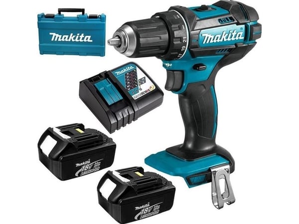 Makita DHP482RFE, Boremaskin med pistolgrep, Sort, Blå, 1,3 cm, 1900 RPM, 3,8 cm, 1,3 cm