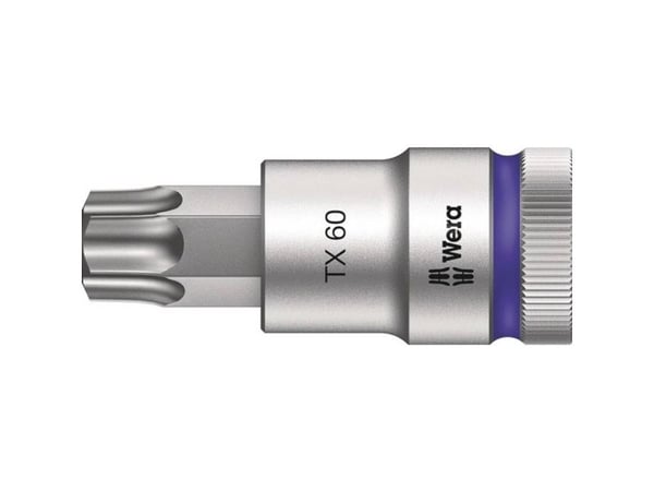 Wera 05003838001, Stikkontakt, 1/2", 1 hoder, T60, Kromvanadiumstål, Kromfarget