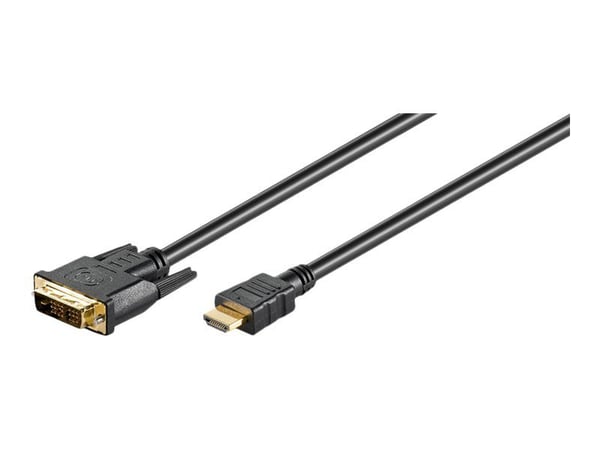 goobay - Adapterkabel - enkeltlenke - HDMI hann til DVI-D hann - 1 m