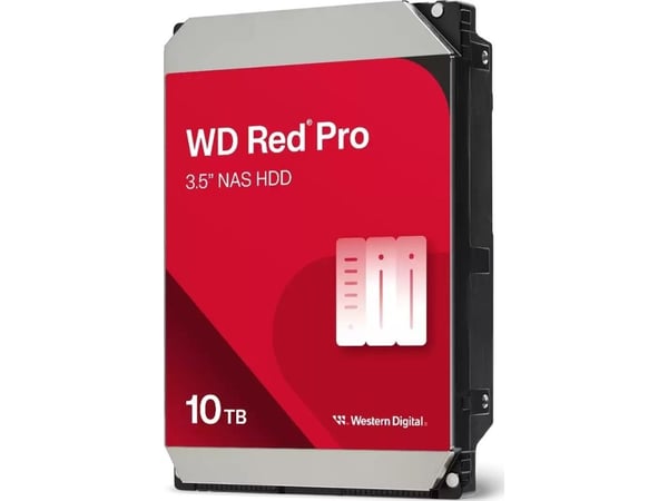 WD Red Pro WD103KFBX - Hårddisk - Enterprise - 10 TB - inbyggd - 3.5" - SATA 6Gb/s - 7200 rpm - buffert: 512 MB