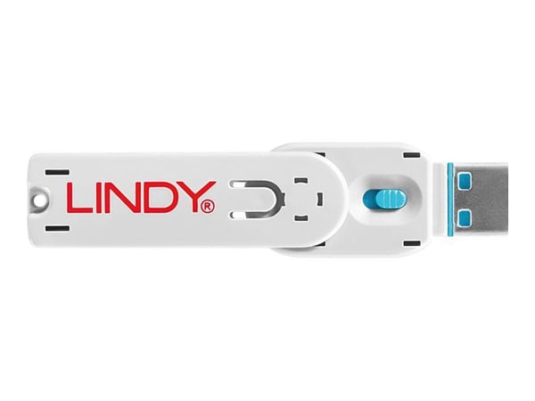 Lindy USB Port Blocker - USB-portsperrer - blå (en pakke 4)