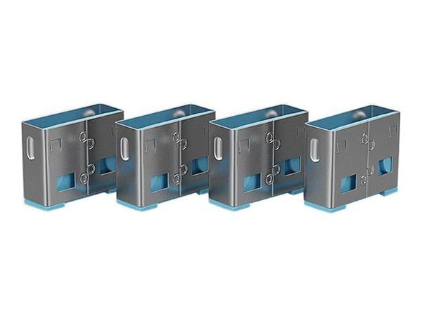 Lindy USB Port Blocker - USB-portsperrer - blå (en pakke 4)