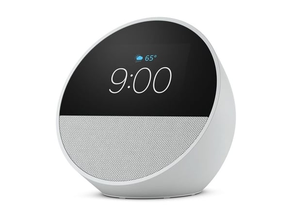 Amazon Echo Spot - Smarthøyttaler - LCD 2.83" - Bluetooth, Wi-Fi - Appstyrt - Isbrehvit