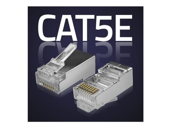 Qoltec - Nettverkkontakt - RJ-45 (hann) - FTP - CAT 5e - sølv (en pakke 100)