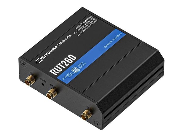 Teltonika RUT260 - Trådløs ruter - WWAN 2,4 GHz - 3G, 4G - DIN-skinnemonterbar