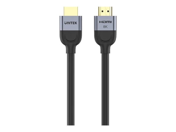 Unitek - HDMI-kabel - HDMI hann til HDMI hann - 1 m - svart, romgrå - 8K 60Hz støtte