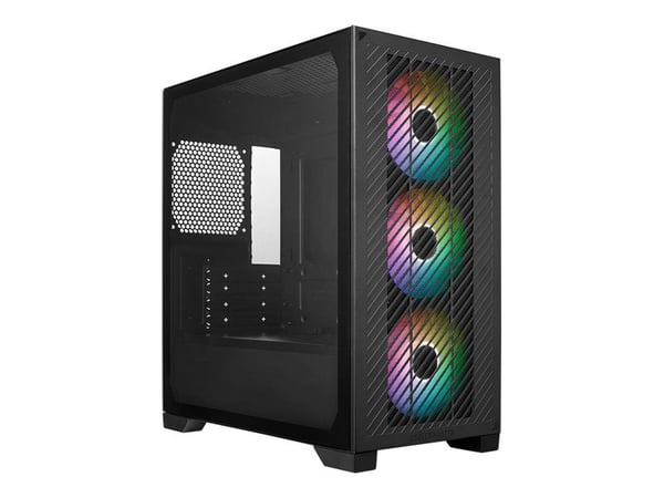 Cooler Master Elite 301 - MT - micro ATX - sidepanel med vindu (herdet glass) - ingen strømforsyning (ATX) - svart - USB/lyd