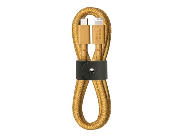 Native Union Belt Cable - Lightning-kabel - 24 pin USB-C hann til Lightning hann - 1.2 m - kraftpapir