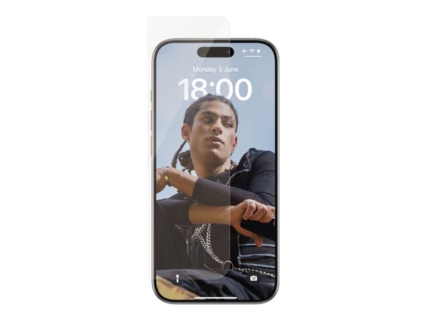 SAFE. by PanzerGlass - Skjermbeskyttelse for mobiltelefon - ultrabred passform - glass - for Apple iPhone 15 Pro