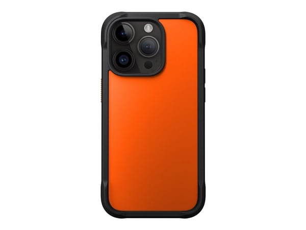 Nomad Rugged Case, Suojus, Apple, iPhone 14 Pro, 15,5 cm (6.12"), Musta, Oranssi