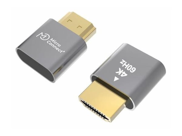 MicroConnect - Attrapstik - HDMI-han - grå