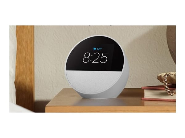 Amazon Echo Spot - Smarthøyttaler - LCD 2.83" - Bluetooth, Wi-Fi - Appstyrt - Isbrehvit