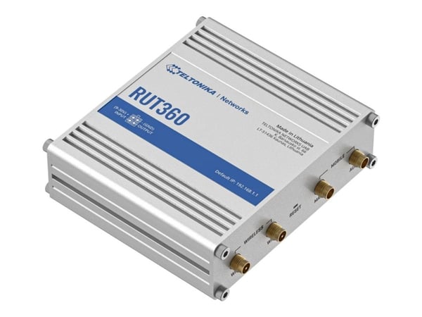 Teltonika RUT360 - Trådløs ruter - WWAN 2,4 GHz - DIN-skinnemonterbar, overflatemonterbar
