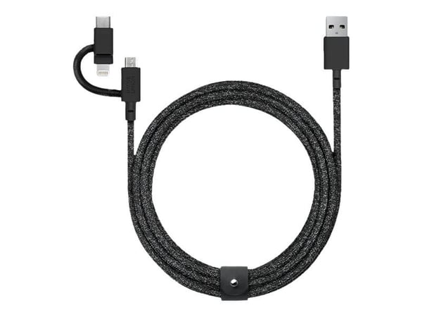 Native Union Belt - Lightning-kabel - USB hann til Micro-USB type B, Lightning, USB-C hann - 2 m - kosmos