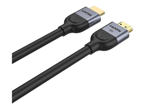 Unitek - HDMI-kabel - HDMI hann til HDMI hann - 1 m - svart, romgrå - 8K 60Hz støtte