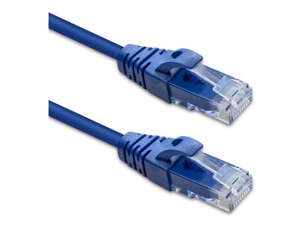 Qoltec - Patch-kabel - RJ-45 (hane) till RJ-45 (hane) - 3 m - UTP - CAT 6 - formpressad, hakfri - blå