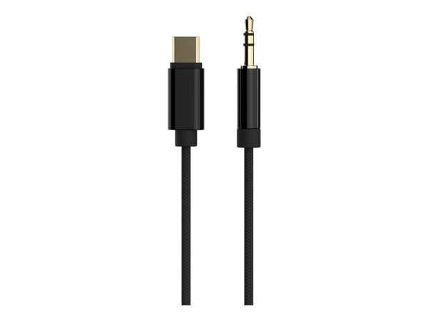 Cablexpert - Lydkabel - USB-C hann til minijakk hann - 1.5 m - svart - flettet