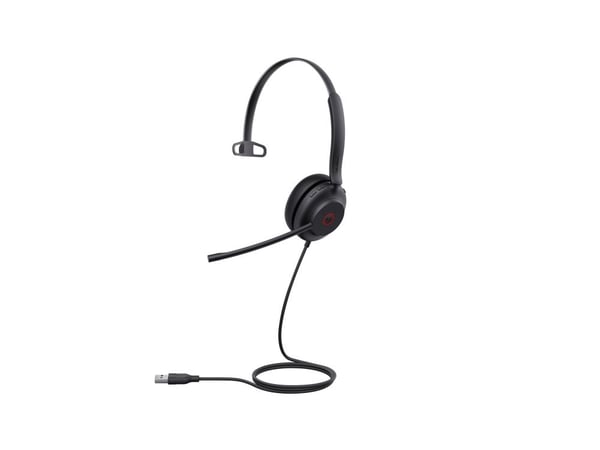 Yealink UH35 Mono - Hodesett - on-ear - kablet - USB - svart - Certified for Microsoft Teams