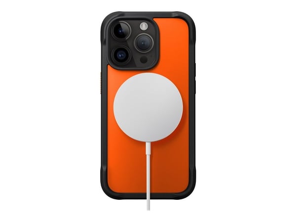 Nomad Rugged Case, Suojus, Apple, iPhone 14 Pro, 15,5 cm (6.12"), Musta, Oranssi