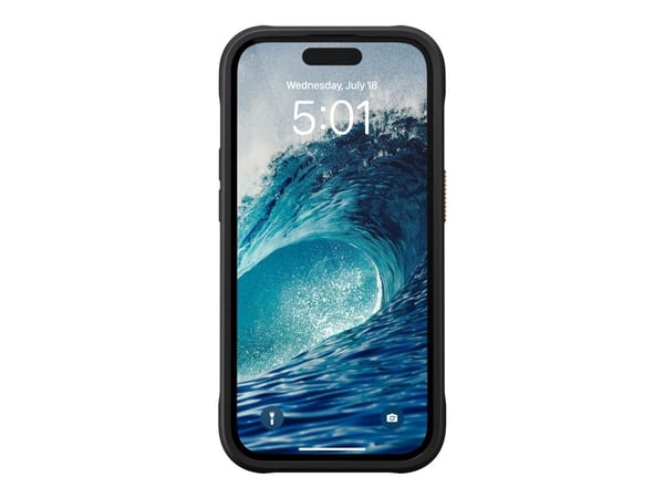 Nomad Rugged Case, Suojus, Apple, iPhone 14 Pro, 15,5 cm (6.12"), Musta, Oranssi