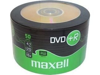 Maxell DVD+R 4.7GB 16x Spindle 50pk, DVD+R, Spindle, 50 stykker, 4,7 GB