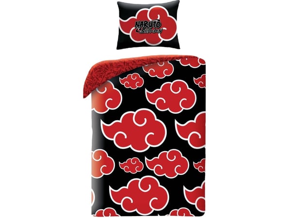 Naruto Red Cloud Sengetøj 140 x 200 cm - 100 procent bomuld Naruto Red Cloud Sengetøj 140 x 200 cm - 100 procent bomuld