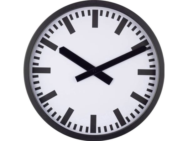 EUROTIME 59540-05 radiostyrt ur 35 cm x 35 mm x 50 mm svart (matt)