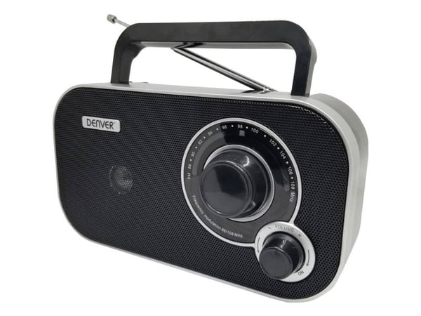 Denver TR-51B, Personlig, Analog, FM, Analog, Sort, Utvendig