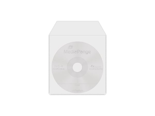 MediaRange Zubehör CD-/DVD-Rohlinge, Sleeve til laptop, 1 disker, Gjennomsiktig, Plast, 120 mm, RoHS