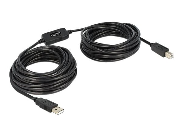 Delock - USB-kabel - USB-type B (hann) til USB (hann) - USB 2.0 - 11 m - aktiv