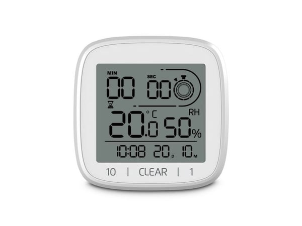 Hama 00185893, Vegg/bord, Digital klokke, Firkantet, Hvit, 0 - 50 °C, 20 - 95 %