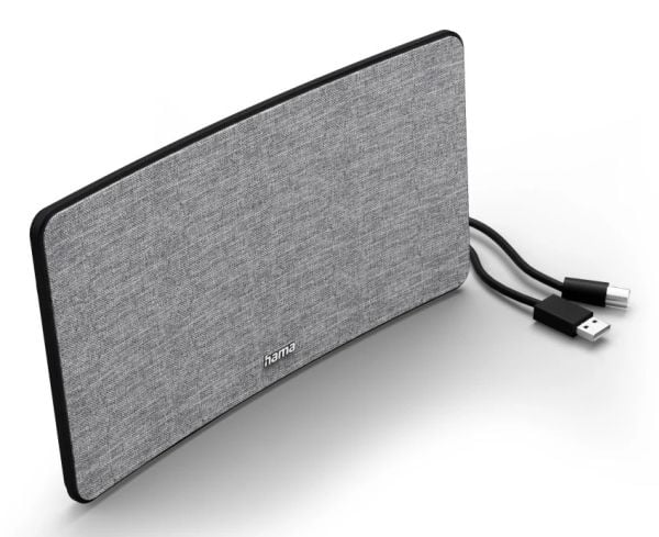 Hama Fabric Design, Innendørs, Svart, Grå, 2 m, 470 - 690 MHz, 2 m, DVB-T, DVB-T2