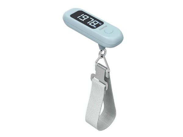 Hama 00178134, Elektroninen, 50 kg, Sininen, Harmaa, kg, lb, oz, Hihna, Akryylinitriilibutadieenistyreeni (ABS), Polyesteri