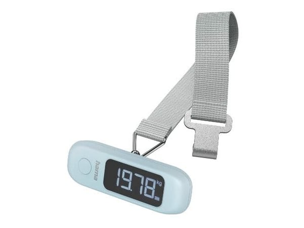Hama 00178134, Elektroninen, 50 kg, Sininen, Harmaa, kg, lb, oz, Hihna, Akryylinitriilibutadieenistyreeni (ABS), Polyesteri
