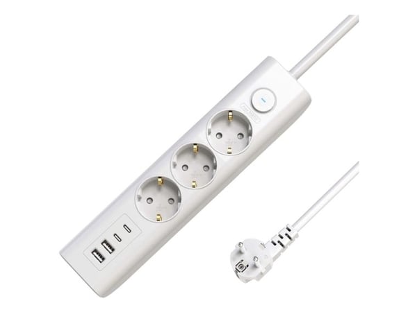 Microconnect MC-GRU00315WS-USB, 1,5 m, Sisätila, Tyyppi F, Tyyppi F, Kulmikas, 1,5 mm²