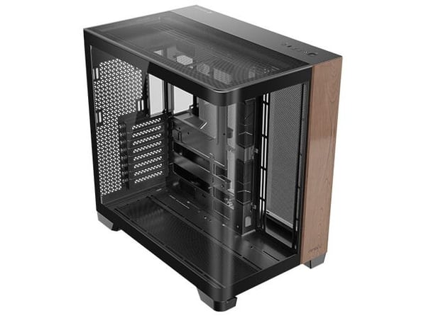 Antec Constellation Series C8 Curve Wood - FT - utvidet ATX (E-ATX) - sidepanel med vindu (herdet glass) - ingen strømforsyning - USB/lyd