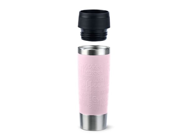 EMSA Travel Mug Classic Grande, Rosa, Rustfritt stål, Silikon, Rustfritt stål, Polypropylen (PP), 500 ml, 8,3 cm, 240 mm
